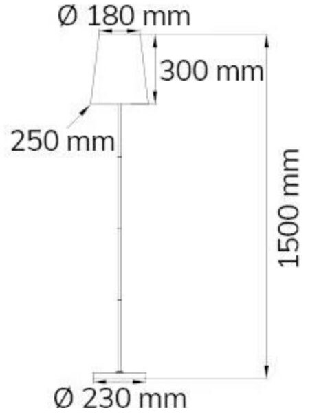 Wofi 3329.01.06.6000 - Лампион FYNN 1xE27/60W/230V бял