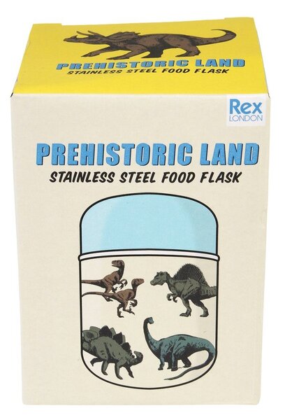 Син/кремав детски термос за храна 280 ml Prehistoric Land – Rex London