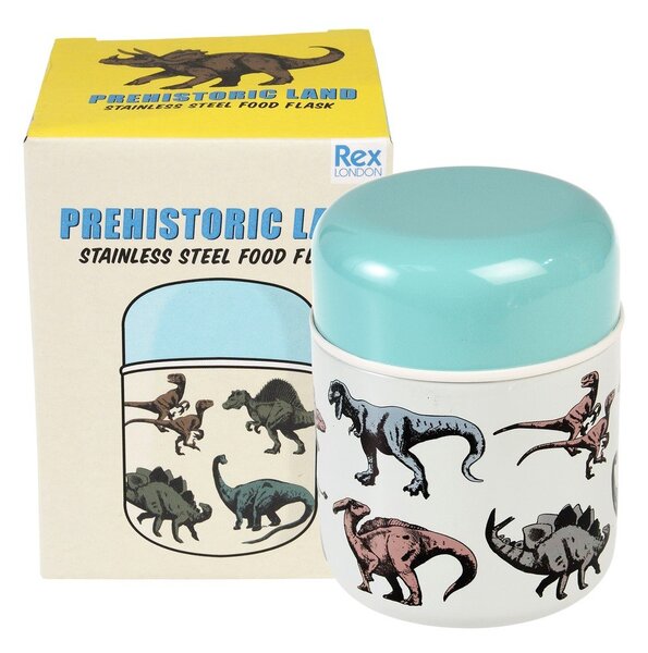 Син/кремав детски термос за храна 280 ml Prehistoric Land – Rex London