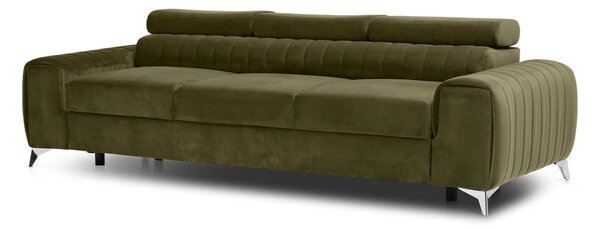Кадифен разтегателен диван в цвят каки 261 cm Laurence – ELTAP