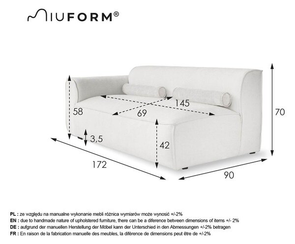 Сив модулен диван (ляв ъгъл) Flex Felix – Miuform