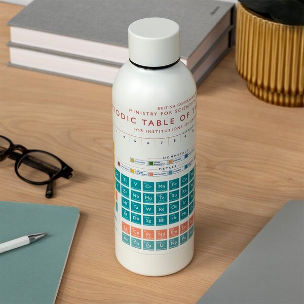Кремава бутилка за пътуване бутилка от неръждаема стомана 500 ml Periodic Table – Rex London