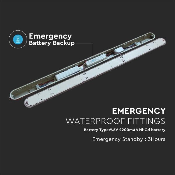 LED Индустриална аварийна флуоресцентна лампа EMERGENCY LED/36W/230V 6500K 120см IP65