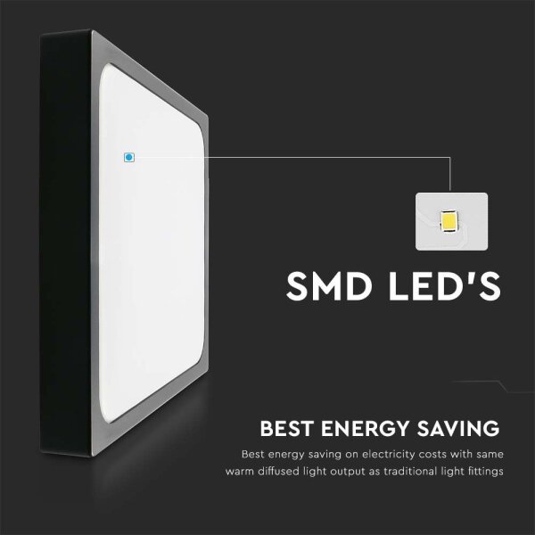 LED Плафон за баня LED/24W/230V 6500K IP44 черен