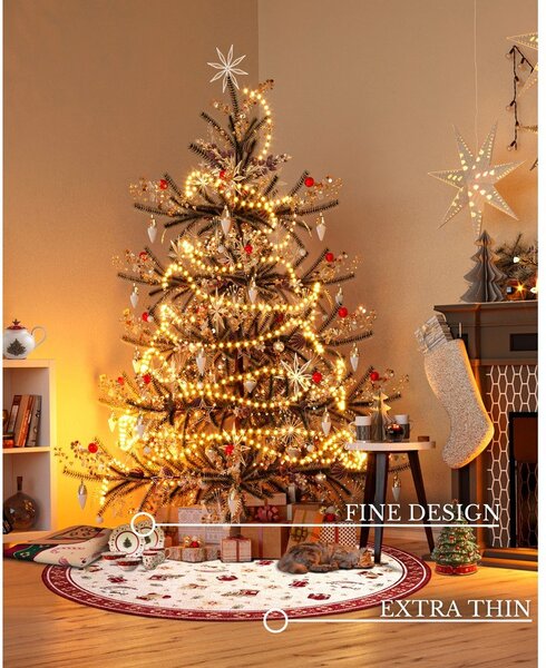 Червен кръгъл килим с коледен мотив със смес от памук ø 160 cm Toy's Delight Red Christmas – Villeroy&Boch