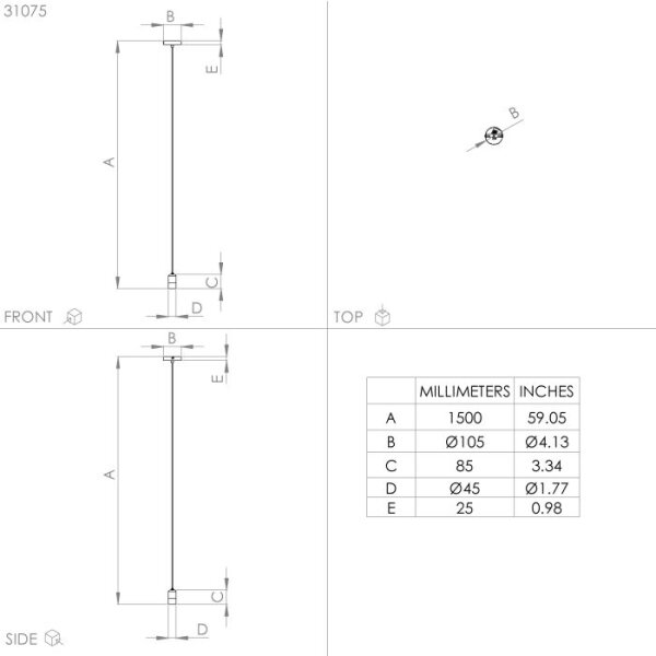 Eglo 31075 - Пендел CALARI 1xE27/40W/230V черен/златист