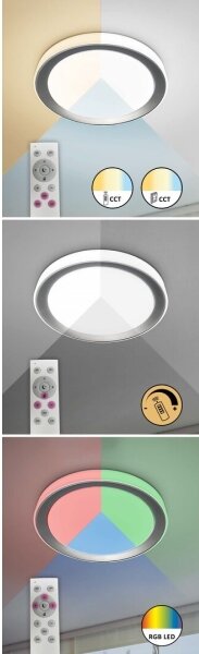 Rabalux 3510-LED RGB Димируемо таванно осветително тяло EVEREST LED/40W/230V Wi-Fi +ДУ