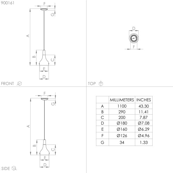 Eglo 900161 - Пендел SABINAR 1xE27/40W/230V Ø 18 см черен