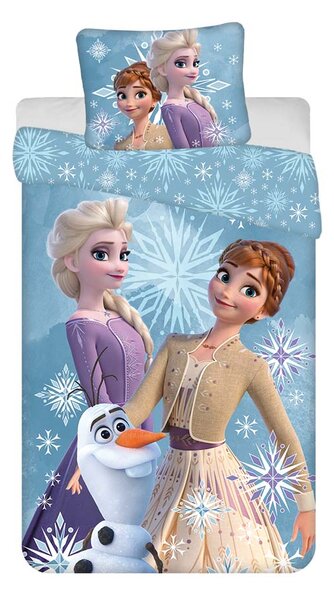 DISNEY FROZEN ДЕТСКИ СПАЛЕН КОМПЛЕКТ ДВУЛИЦЕВ ПАМУК 2 ЧАСТИ