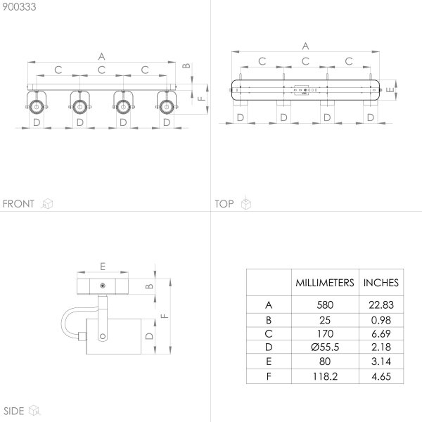 Eglo 900333 - LED Спот SOREGO 4xGU10/3W/230V