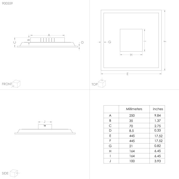 Eglo 900559 - LED Плафон MARMORATA LED/28W/230V