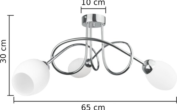 Полилей за повърхностен монтаж TWIST WHITE 3xE14/40W/230V