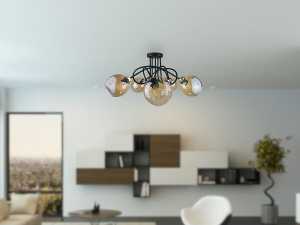Полилей за повърхностен монтаж VENUS GOLD 5xE27/60W/230V