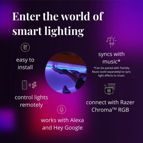 Twinkly TWL100STW-WEU - LED RGB Димируема лента LINE 100xLED 1,5 м Wi-Fi