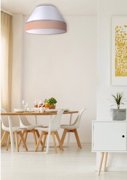 Duolla - Плафониера AVIGNON 3xE27/15W/230V Ø 60 см бяла/кафява