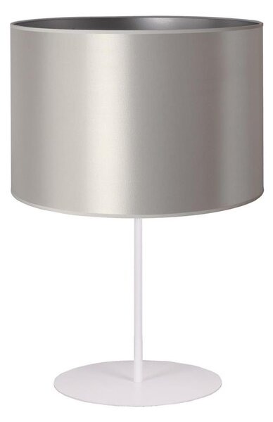 Duolla - Настолна лампа CANNES 1xE14/15W/230V Ø 20 см сребрист/бял
