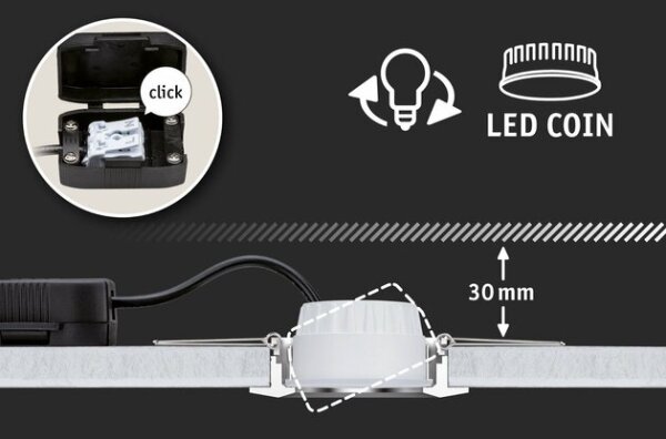 Paulmann 94471 - К-кт 3бр.LED/6W IP23 лунички за баня NOVA 230V