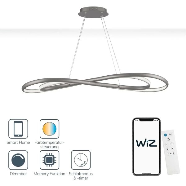 Wofi 6480.02.64.8000 - LED Димируем пендел LED/27W/230V Wi-Fi + д.у