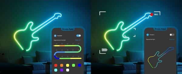 Govee - Neon 2 MATTER сгъваем LED лента 5m RGBIC Wi-Fi IP67