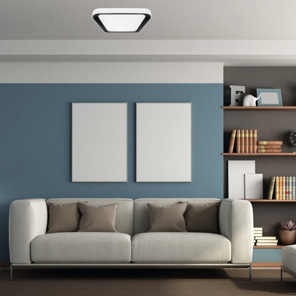 LED Димируем плафон QUADRO LED/38W/230V 3000-6000K бял/черен + д.у