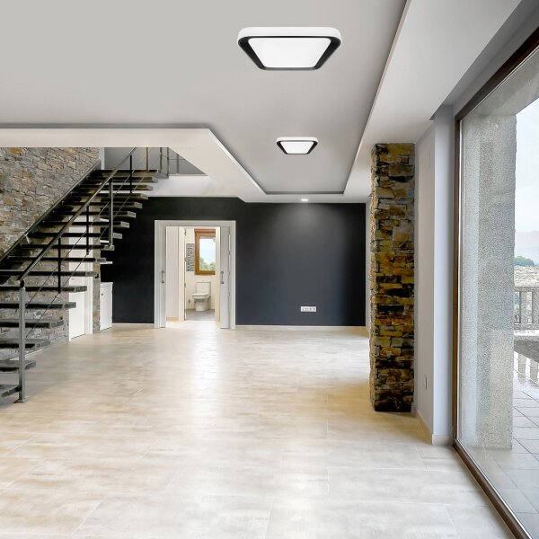 LED Димируем плафон QUADRO LED/38W/230V 3000-6000K бял/черен + д.у