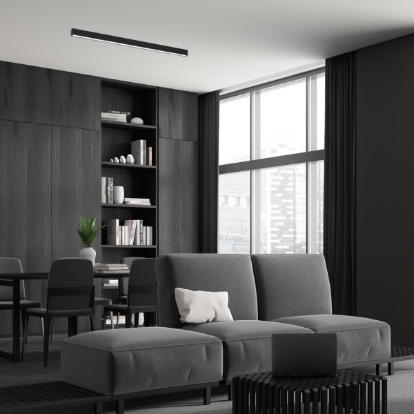 Потолен осветител LUNGO T8 1xG13/18W/230V черен
