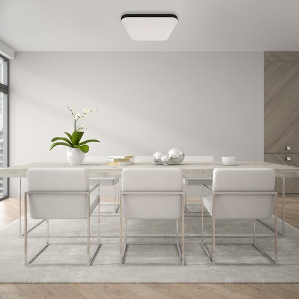 LED Плафон за баня със сензор NEMO LED/16W/230V IP44 черен