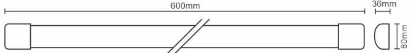 LED Димируема лампа за под кухненски шкаф със сензор LED/20W/230V 4000K IP40