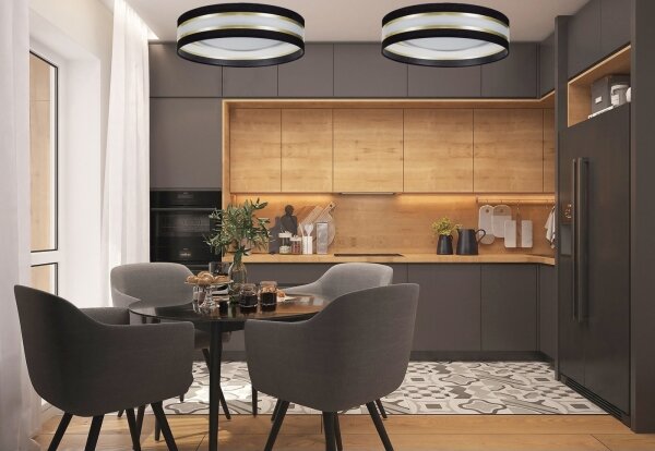 LED таванно осветително тяло CORAL GOLD LED/24W/230V черно/златно