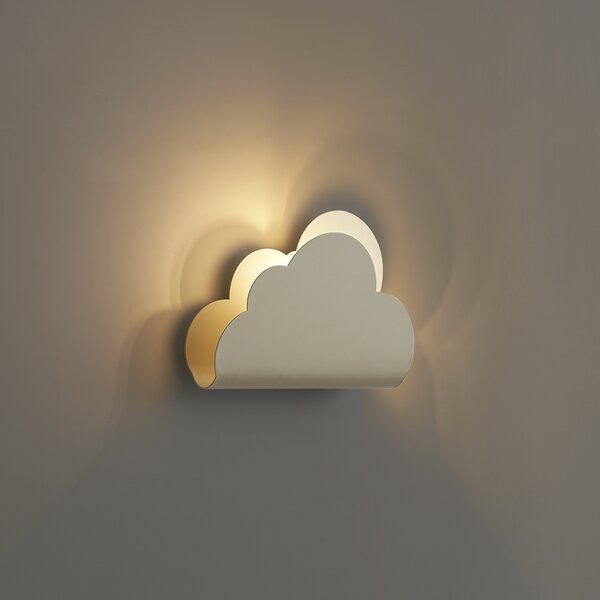 Детска стенна лампа облак бежов със слънце - Cloudy