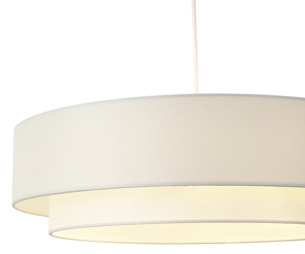Модерен висящa лампa бялa 50cm 3-Light - Drum Duo