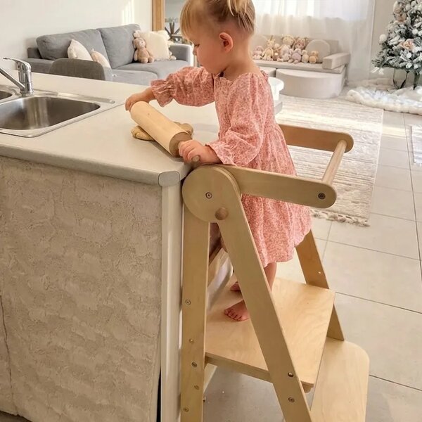 Babytower™ Дървена регулируема учебна кула