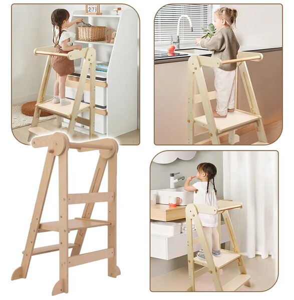 Babytower™ Дървена регулируема учебна кула