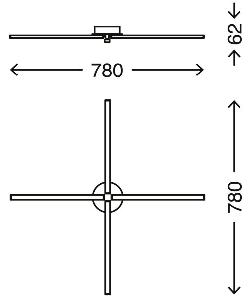 Briloner 3181-049 - LED Полилей за повърхностен монтаж GO 4xLED/5W/230V