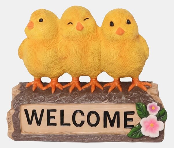 Sinsay - Стояща градинска декорация с надпис „Welcome“ - жълт