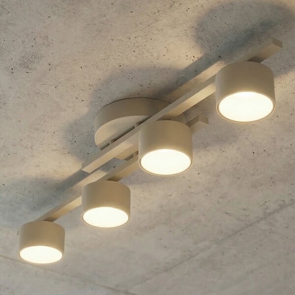 EMIBIG LIGHTING Таванна лампа FRAGMENT, бежова, дължина 87 см, 4-лампова, метална, Затъмняване, Бежов, Дневна/трапезария, Метал, Модерен, Полукръгъл таван с разстояния