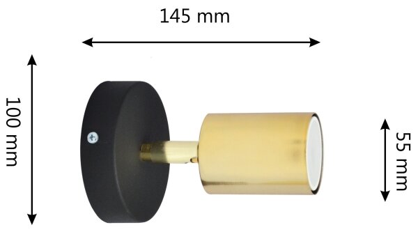 LED Стенен спот TUNE 1xGU10/4,8W/230V златист/черен