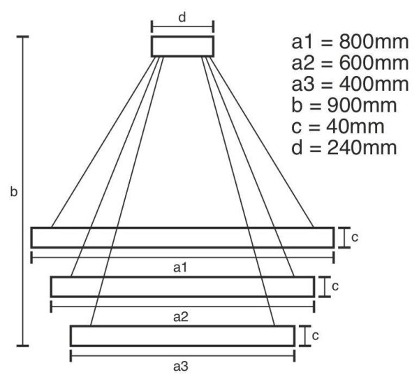 LED Димируем пендел LED/125W/230V 3000-6500K + дистанционно управление