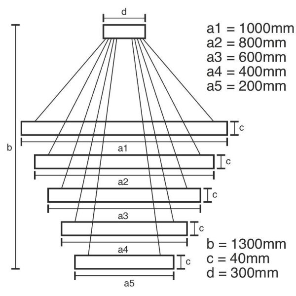 LED Димируем пендел LED/210W/230V 3000-6500K + дистанционно управление