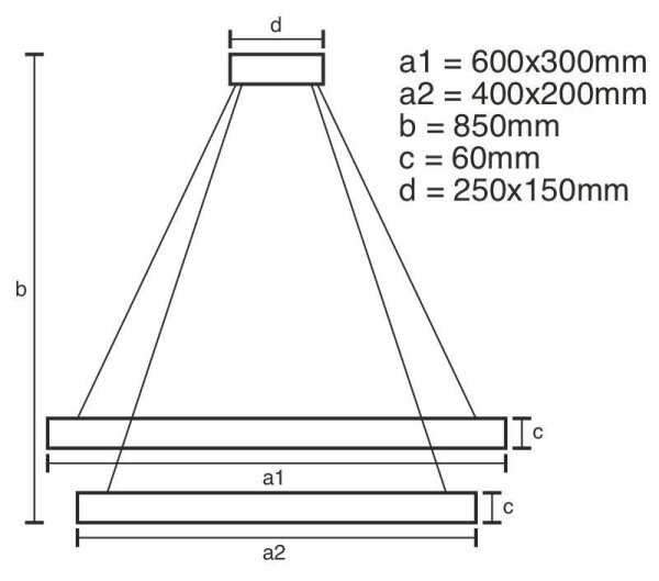 LED Димируем пендел LED/130W/230V 3000-6500K + дистанционно управление