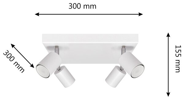 LED Спот TUNE 4xGU10/4,8W/230V бял