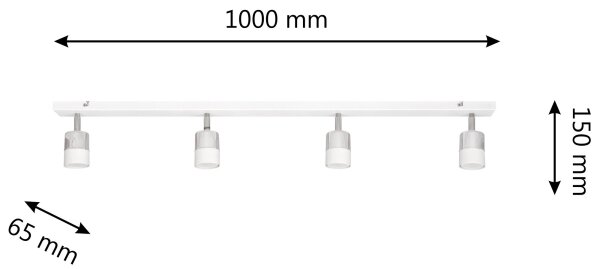 LED Спот TUBSSON 4xGU10/4,8W/230V бял/лъскав хром