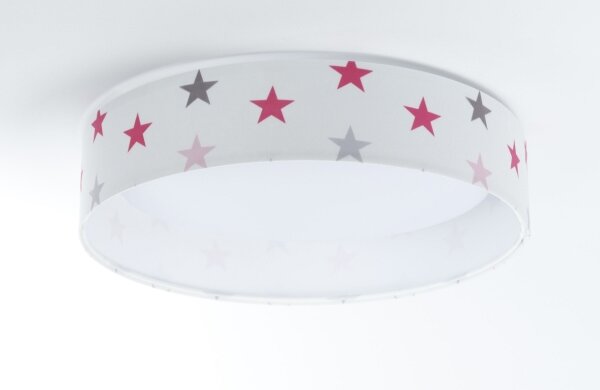 LED Димируем плафон GALAXY KIDS LED/24W/230V звезди бял/розов/сив + д.у