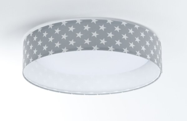 LED Димируем плафон GALAXY KIDS LED/24W/230V звезди сив/бял + д.у
