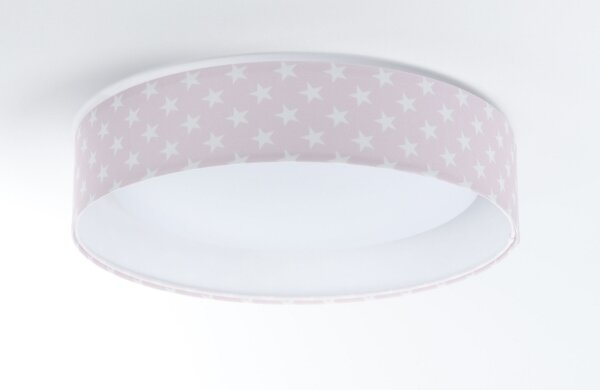 LED Димируем плафон GALAXY KIDS LED/24W/230V звезди розов/бял + д.у