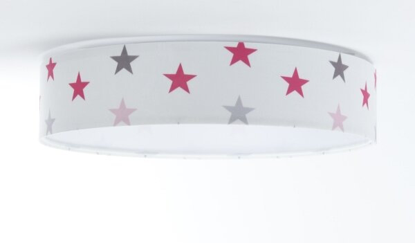 LED Димируем плафон GALAXY KIDS LED/24W/230V звезди бял/розов/сив + д.у