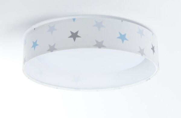 LED Плафониера GALAXY KIDS LED/24W/230V звезди бяла/сива/синя