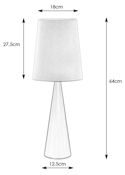 Markslöjd 108597 - Настолна лампа CONUS 1xE14/40W/230V бяла/черна