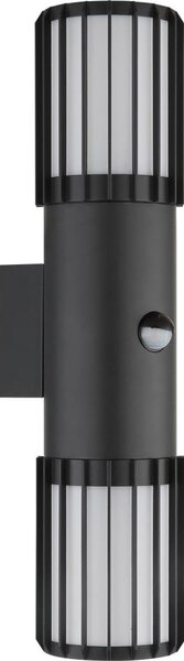 Globo 32160-2S - Външен стенен осветител с датчик MERVIN 2xE27/15W/230V IP54