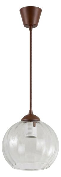 Brilagi - LED полилей на кабел RETRO GLASS 1xE27/60W/230V Ø 25 см кафява/прозрачна